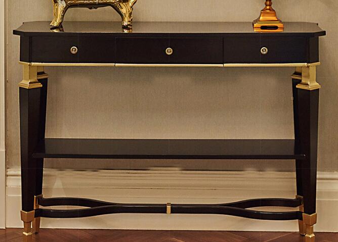 48" de madeira mobília luxuosa com pés do metal, mesa antiga do quarto de W do hotel 0