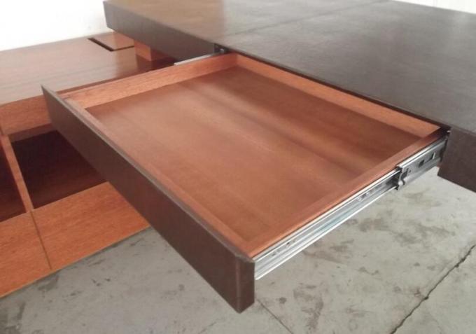 Mesa de escritório em forma de L com gavetas da corrediça/Cherry Wood Desk montado 2