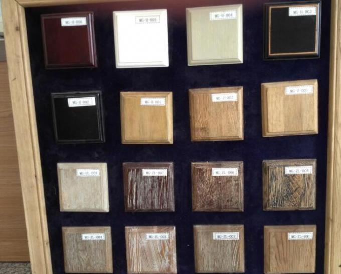 Sofás franceses bege da sala de visitas do estilo country, sofá antigo contínuo da tela da madeira de carvalho 0