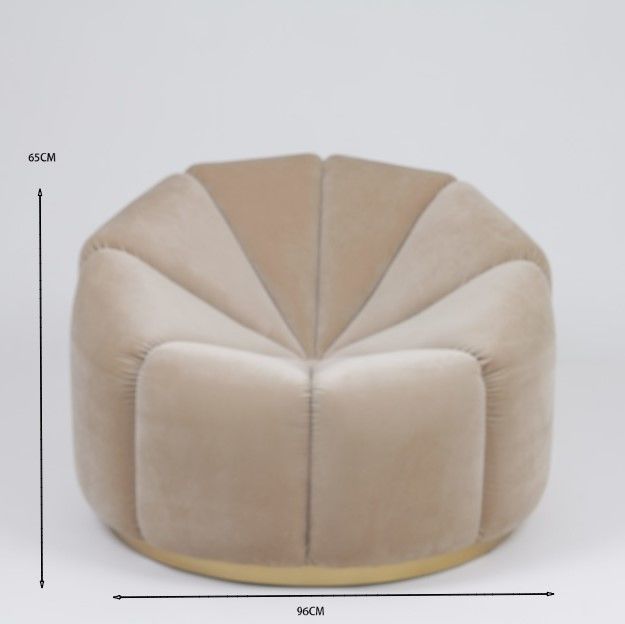 Lazer Sofa With Metal Base da abóbora de veludo da mobília da sala de visitas único 2