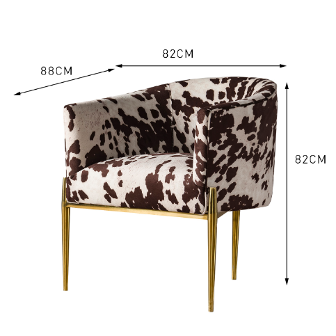 O animal luxuoso imprime cadeiras da sala de jantar da mobília de 74*74*78cm 1