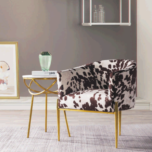 O animal luxuoso imprime cadeiras da sala de jantar da mobília de 74*74*78cm 2