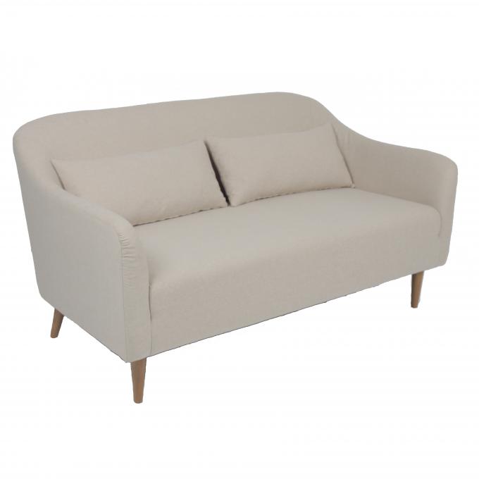 ODM clássico 2 de linho Seater Sofa With Wooden Leg 0