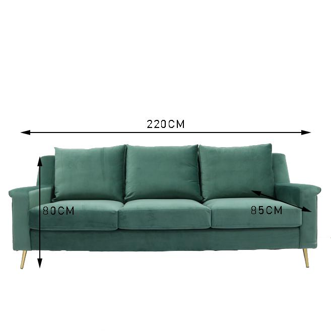 Sala de visitas Sofa With Metal Leg do ODM de Forest Green 1