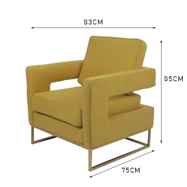 Cadeiras de sala de estar do acento da casa únicas 83x75x85cm 0