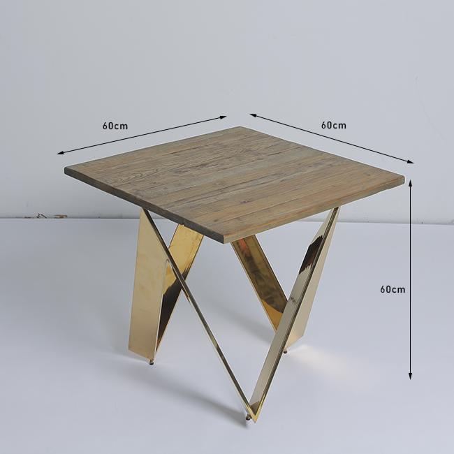 a mesa de centro X da sala de visitas de 60x60x60cm deu forma com pé de bronze 0
