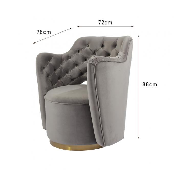 Poltrona interna da sala de visitas da largura do lazer 72cm com Grey Buttons 0