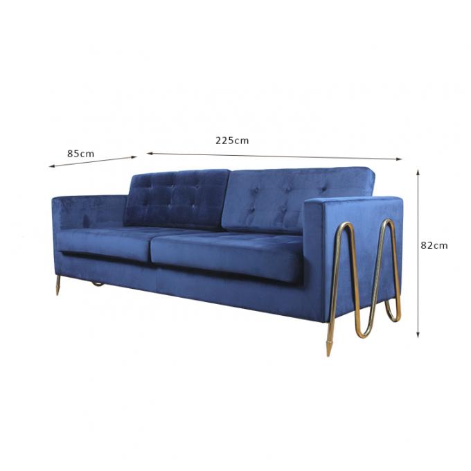 Sofá de aço inoxidável W 225cm da tela de Small Apartment Modern do desenhista 0