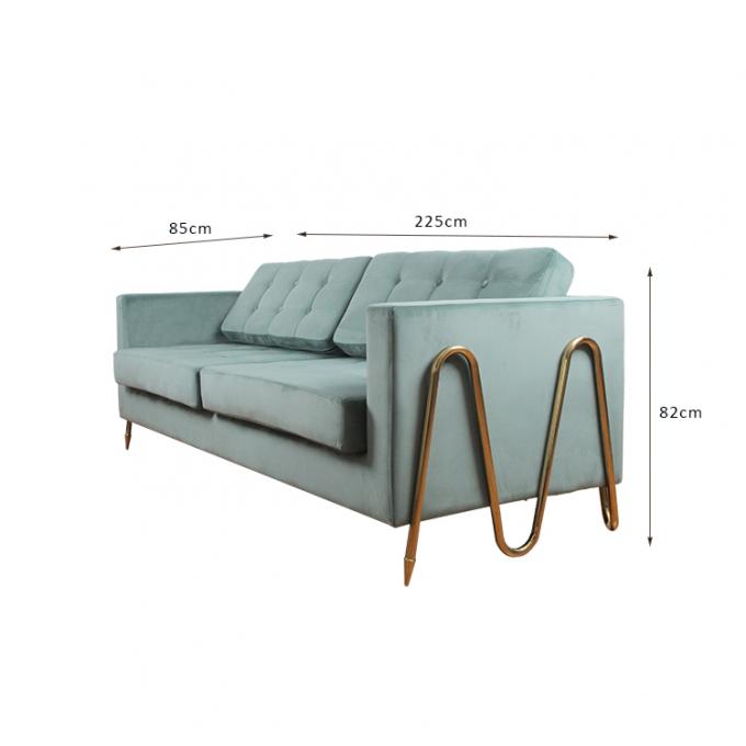 Sofás Sofa For Living Room moderno luxuoso W 85cm de veludo de estofamento da tela 0