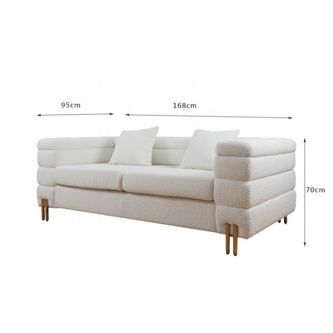 Tela moderna Sofa Furniture Solid Wood feito sob encomenda de veludo da parte alta 0
