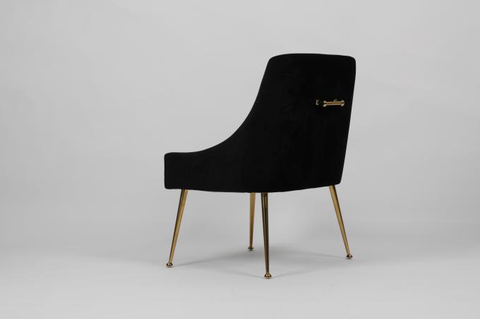 As cadeiras traseiras altas pretas da sala de jantar da mobília de veludo estofaram 2