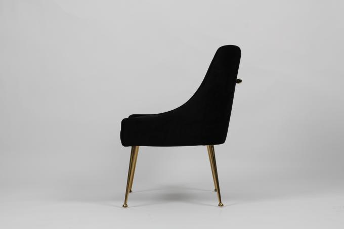 As cadeiras traseiras altas pretas da sala de jantar da mobília de veludo estofaram 3