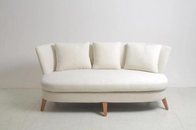 Tela moderna elegante de veludo com quadro de madeira Sofa Set For Home Furniture 1