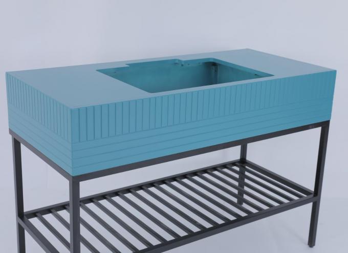 Vaidade moderna feita sob encomenda inoxidável do banheiro com console do metal 2