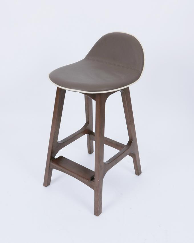 Vinil luxuoso de Barstool da madeira maciça para o restaurante da sala de jantar 1