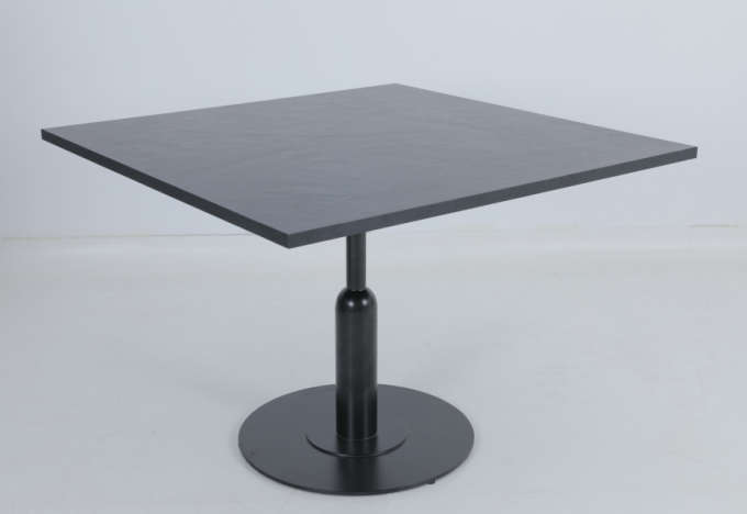 Mesa de cama de madeira com base de aço inoxidável luxo moderno 2