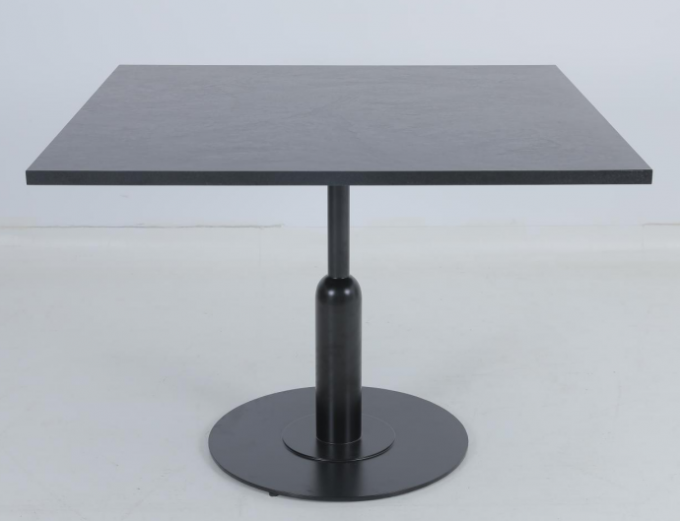 Mesa de cama de madeira com base de aço inoxidável luxo moderno 1