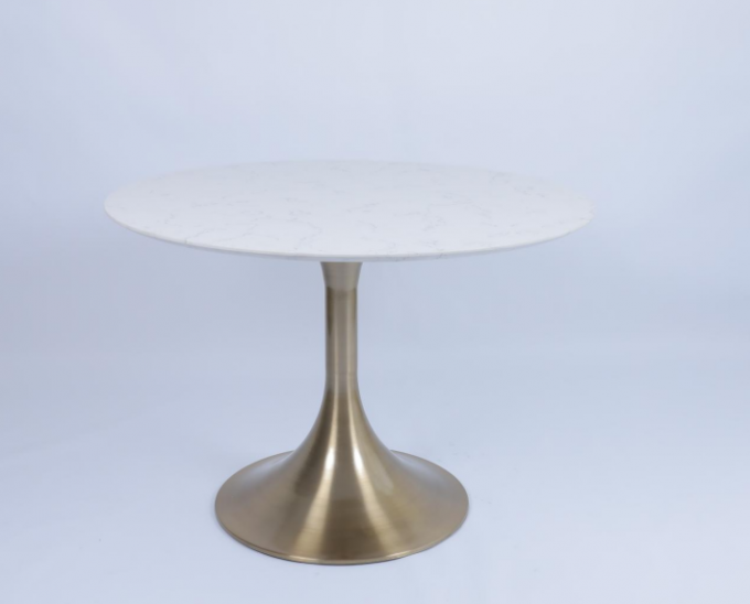 Tabela de cama de pedra com base de aço inoxidável luxo moderno 1