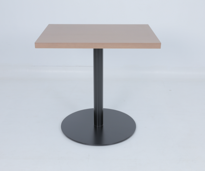 Mesa de cama de madeira com base de aço inoxidável luxo moderno 1