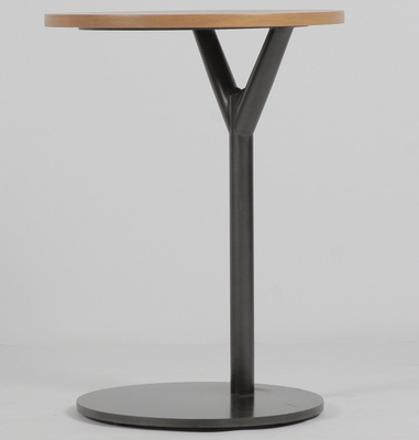 comprar Mesa de centro de madeira redonda preta da sala de visitas com lado baixo de aço Fabricação em linha