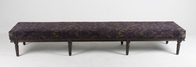 Vintage American Style Living Room Ottoman Bench Solid Wooden Upholstered