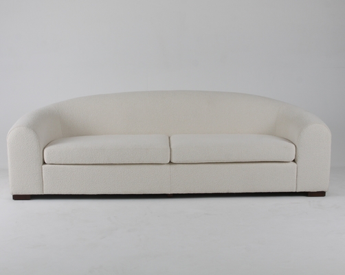 comprar Sala de visitas branca luxuosa e moderna Sofa With Wooden Legs do Boucle Fabricação em linha