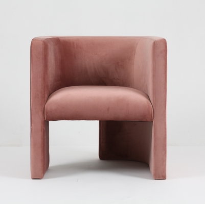 comprar Projeto moderno estofado da sala de visitas do lazer de veludo cadeira cor-de-rosa luxuosa Fabricação em linha