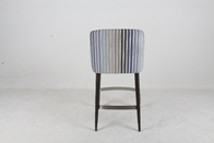 Colorful Upholstered High Back barstool chair with Metal Stainless Steel Solid Wood