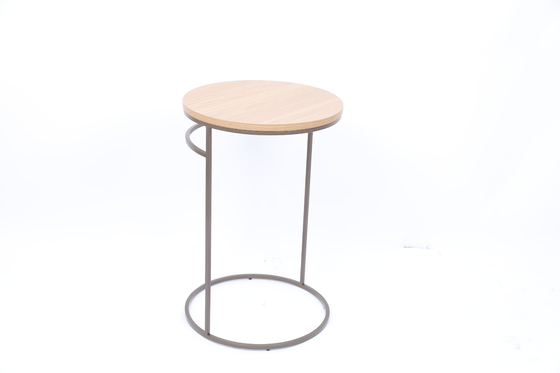 comprar Mesa de centro superior de madeira da sala de visitas de Brown com base de aço inoxidável lustrada Fabricação em linha