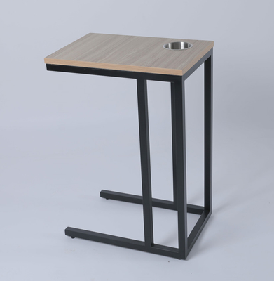 comprar Metal & tabela lateral feita sob encomenda de madeira com o suporte de copo do chá Fabricação em linha