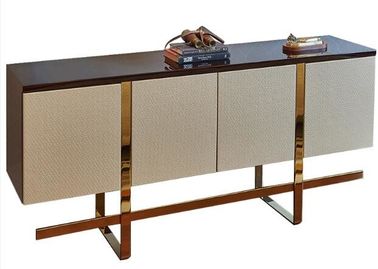 comprar Parte superior feita sob encomenda da pedra do armário da sala de hotel do ouro com quadro do metal, 78W*24D*30H Fabricação em linha