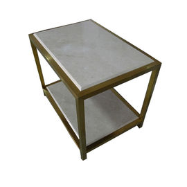comprar Mobília superior da mesa de centro dos espaços de vida da pedra branca, inteiramente tabelas de cabeceira do carvalho de Assambled Fabricação em linha