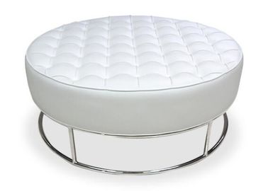comprar Base de aço inoxidável de couro redonda da caixa de armazenamento do otomano com inteiramente o Assambled Fabricação em linha