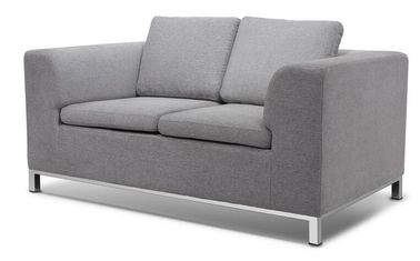 comprar Loveseat Grey Fabric Living Room Couches, sofás franceses do estilo country Fabricação em linha