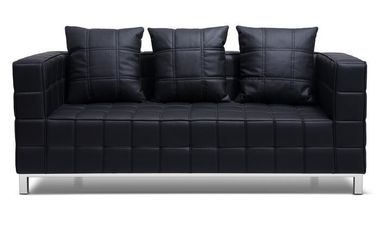 comprar A base do metal sala de visitas de 18 polegadas deita o couro preto com espuma do alto densidade Fabricação em linha