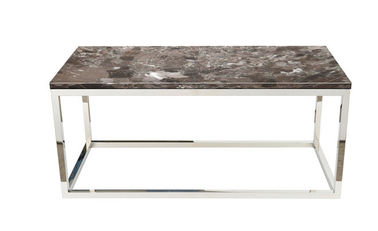 comprar O lado superior do quarto da mesa de centro da sala de visitas do metal da pedra apresenta de aço inoxidável lustrado Fabricação em linha