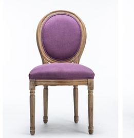 comprar A sala de jantar francesa do carvalho do estilo preside a tela de linho do roxo antigo do projeto Fabricação em linha
