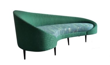 comprar sofá moderno francês da tela de veludo do verde do sofá da mobília do casamento do evento do projeto 2018 novo Fabricação em linha