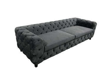 comprar Sofá adornado do sofá de veludo botão preto para o sofá da sala de visitas Fabricação em linha