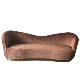 comprar O sofá amarelo do sofá de veludo para o sofá da sala de visitas com gloden a base do metal Fabricação em linha