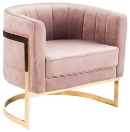 comprar único sofá de bom veludo de aço inoxidável por atacado do rosa do lazer do ouro do projeto 2018 Fabricação em linha
