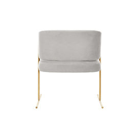 comprar Base dourada de bronze do tubo do metal da mobília da casa com tela cinzenta Copenhaga de veludo que janta a cadeira Fabricação em linha