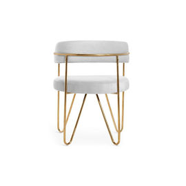comprar Poltrona de veludo de Fauteil da cadeira de sala de estar da tela da cadeira da sala de visitas da mobília da casa da cadeira do quadro do metal Fabricação em linha