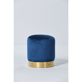 comprar Banco moderno do otomano da cama de Blue Velvet de estofamento com base do metal Fabricação em linha