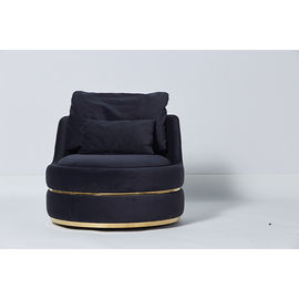 comprar Veludo moderno de Sofa Couches Upholstery Rotatable Blue da sala de visitas com base do metal Fabricação em linha