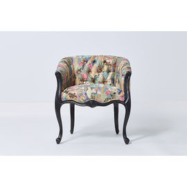 comprar Preto elegante com da tela louca francesa de madeira dos pássaros da cadeira do estilo da cadeira do quadro da grão a cadeira antiga do acento da poltrona Fabricação em linha