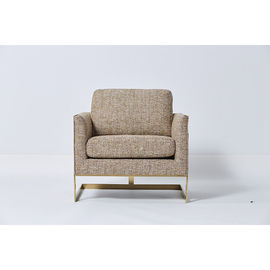 comprar Sofás materiais de linho naturais da cor de Brown da tela para espaços pequenos, longa vida Fabricação em linha