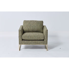 comprar A sala de visitas da forma deita o verde material de linho natural da tela com base do metal Fabricação em linha