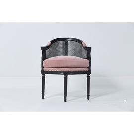 comprar O beijo dá forma ao veludo cor-de-rosa bonito das cadeiras modernas da sala de jantar com madeira maciça preta Fabricação em linha