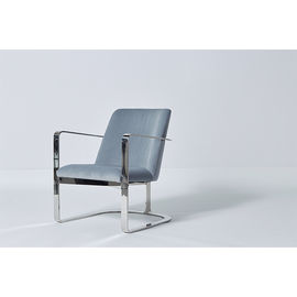 comprar Cadeiras azuis limpas da sala de jantar da mobília da tela do projeto moderno com base de aço do metal Fabricação em linha
